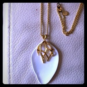 ALEXIS BITTAR ✨ White Enameled Pendant
